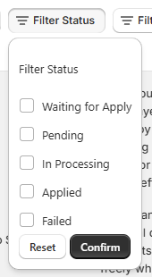 Filter by Generation Status